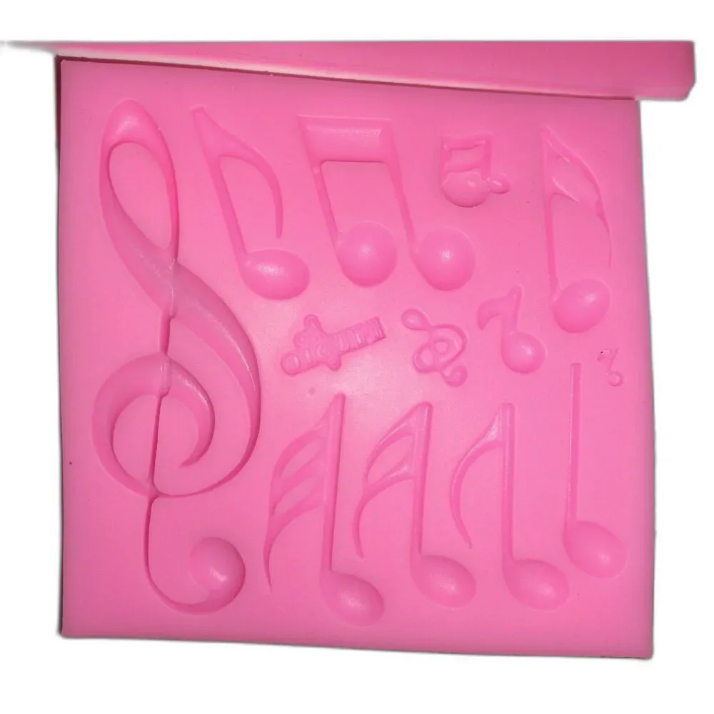New Open Box 3 Piece Music Note Silicon Fondant Candy Mold